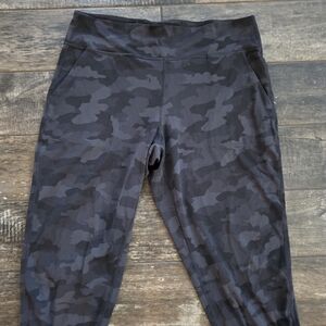 #536 Lululemon Athletica Black Camo Track Pants